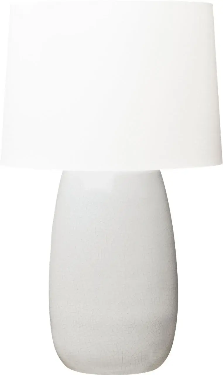Roma Large Table Lamp in White Crackle - Image 3