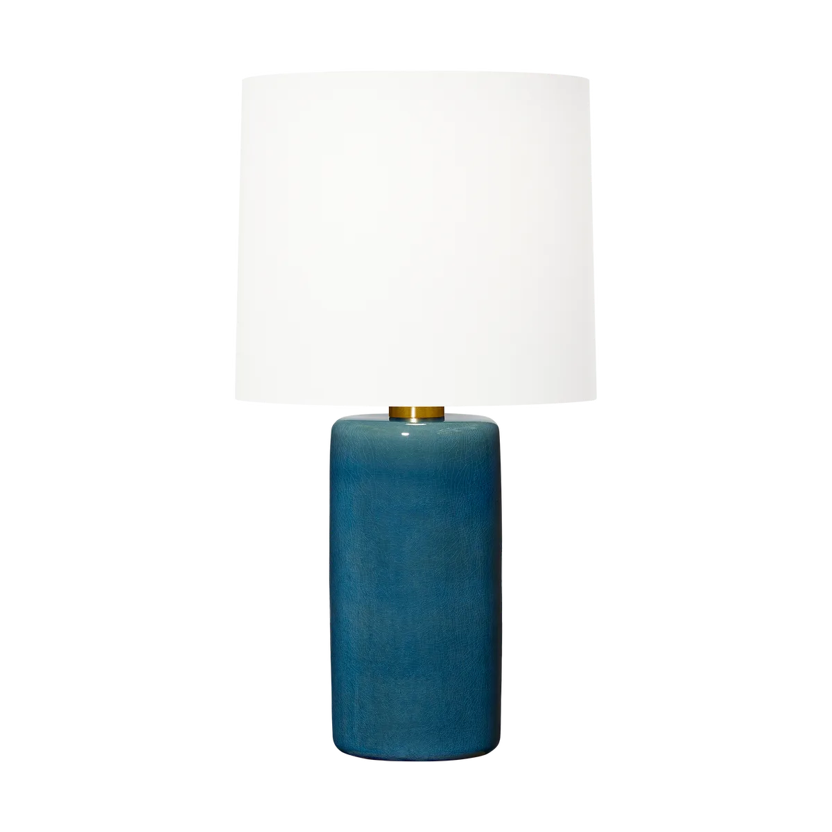 Shanghai Large Table Lamp in Deep Ocean Crackle