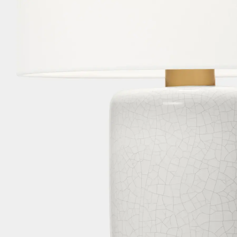 Shanghai Large Table Lamp in White Crackle - Image 2