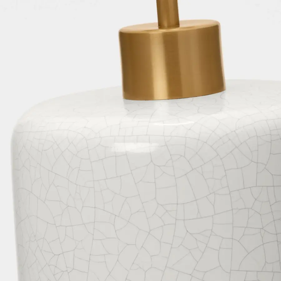 Shanghai Large Table Lamp in White Crackle - Image 3