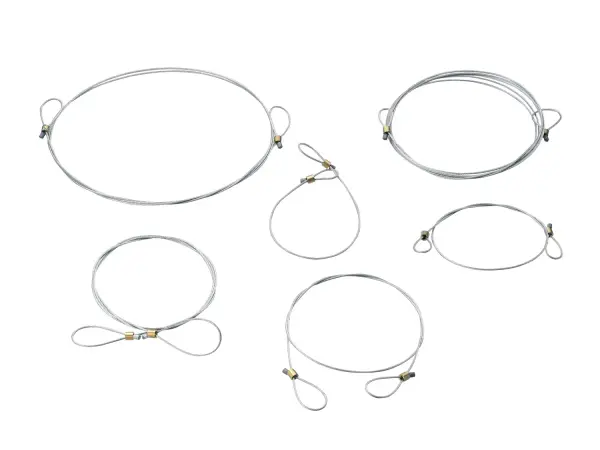 A practical 12-inch security cable that provides critical secondary support for ceiling fans and light fixtures. Offers peace of mind for installations requiring extra stability and safety compliance.