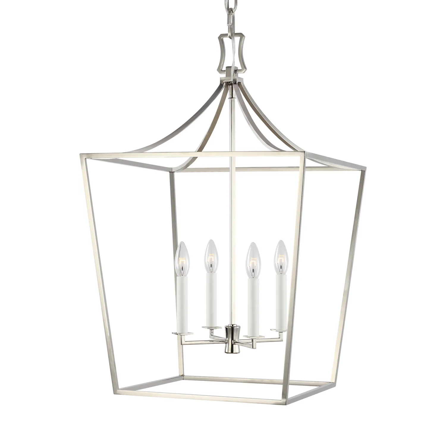 Southold Four Light Lantern in Polished Nickel