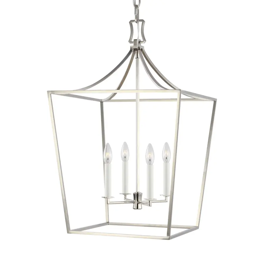 Southold Four Light Lantern in Polished Nickel