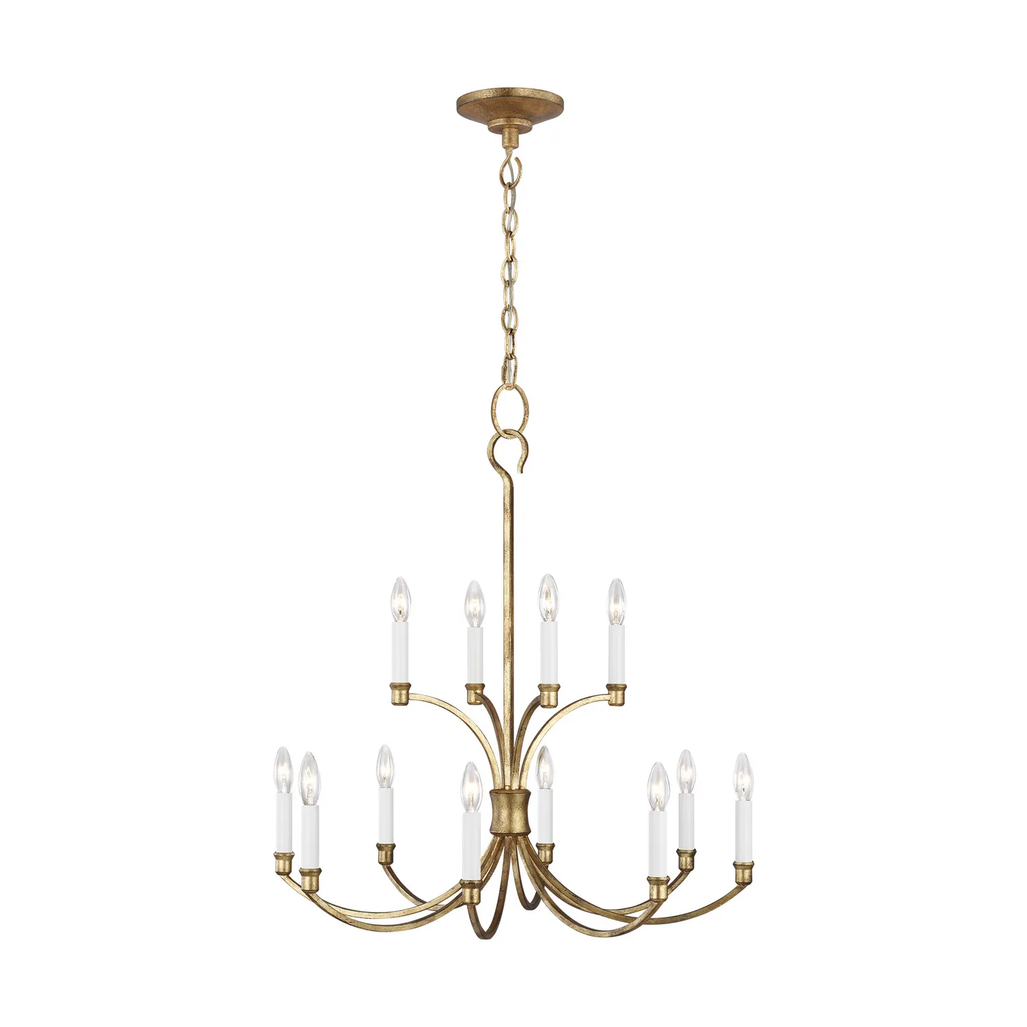 Westerly 12-Light Chandelier in Antique Gild