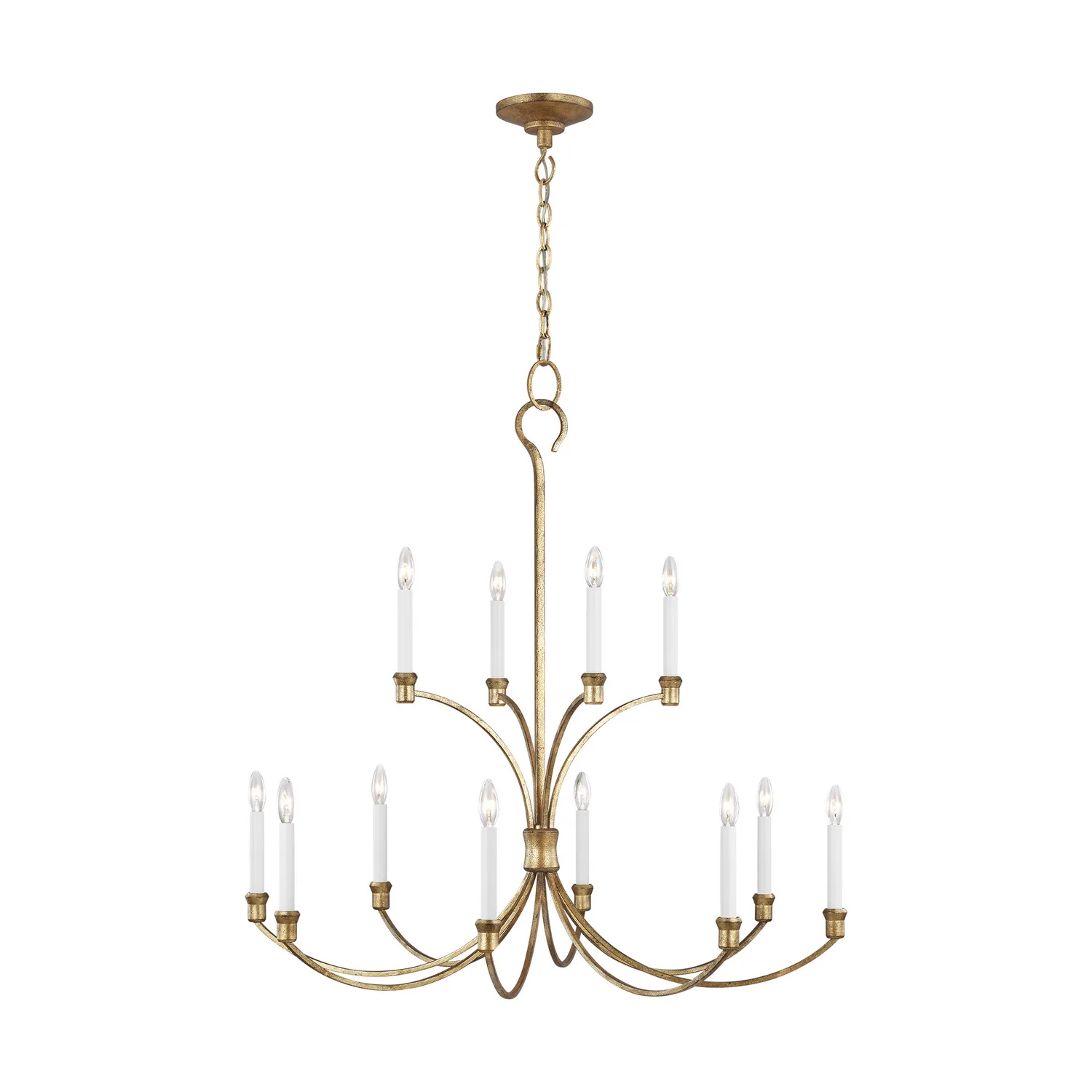 Westerly 12-Light Chandelier in Antique Gild