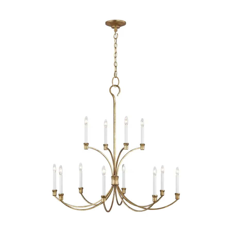 Westerly 12-Light Chandelier in Antique Gild
