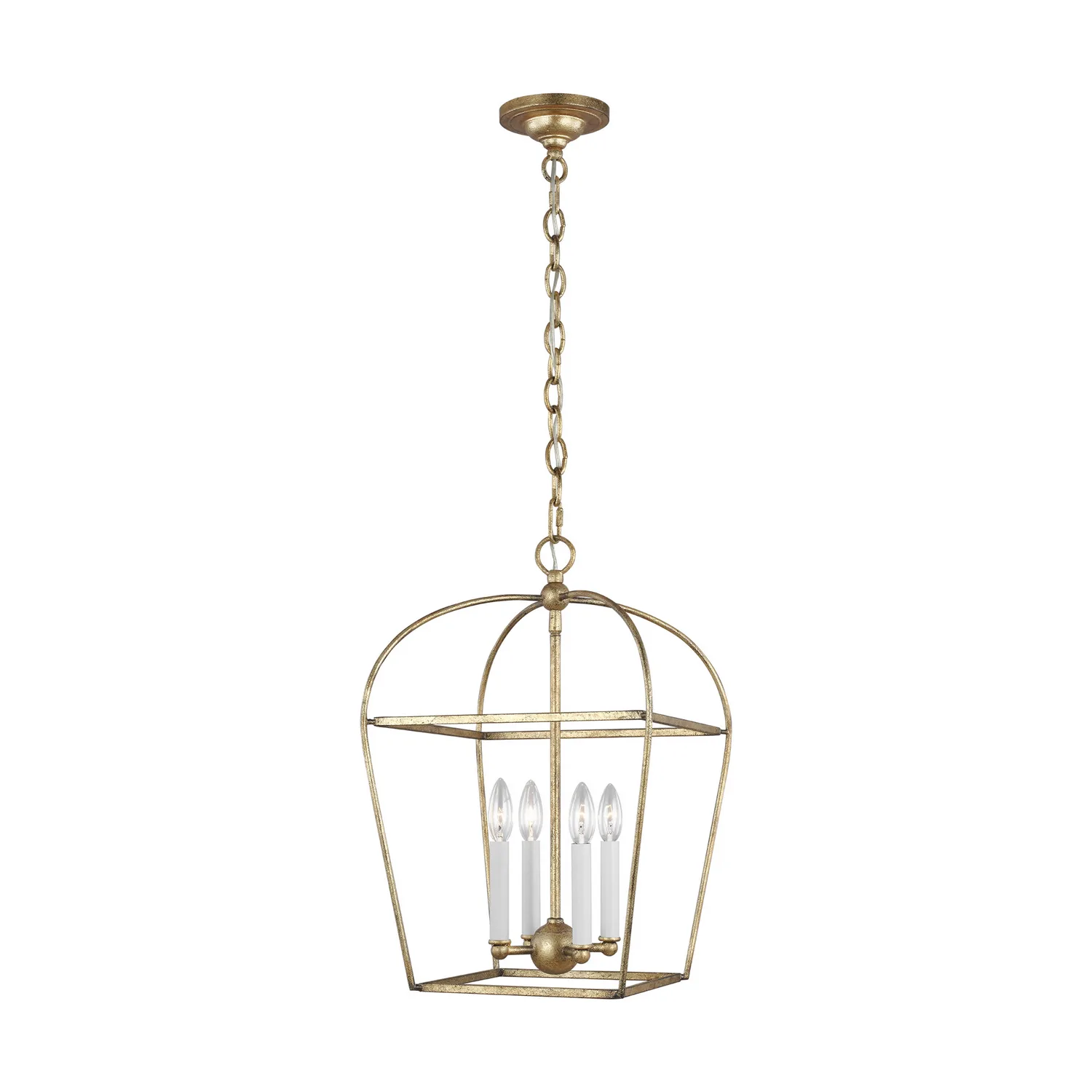 Stonington Four Light Lantern in Antique Gild