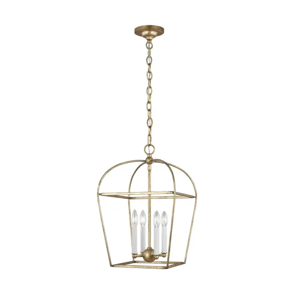Stonington Four Light Lantern in Antique Gild