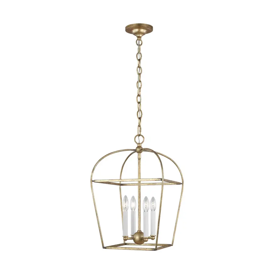 Stonington Four Light Lantern in Antique Gild