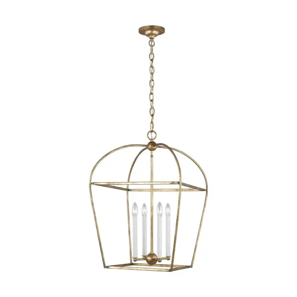 Stonington Four Light Lantern in Antique Gild
