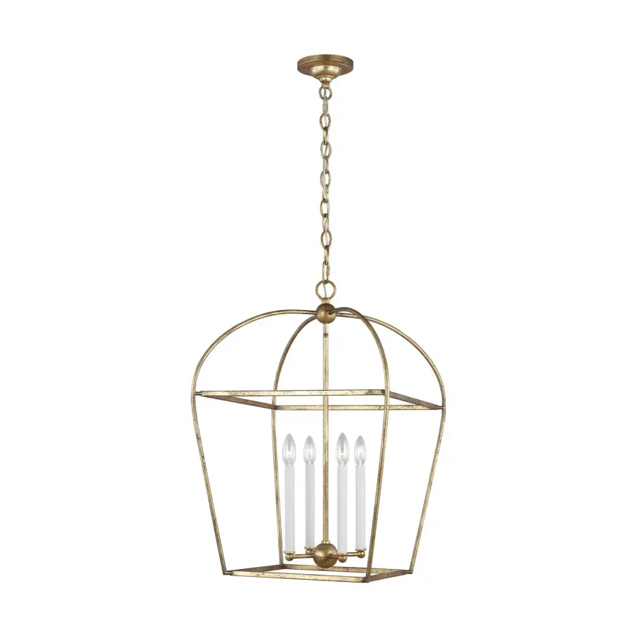 Stonington Four Light Lantern in Antique Gild