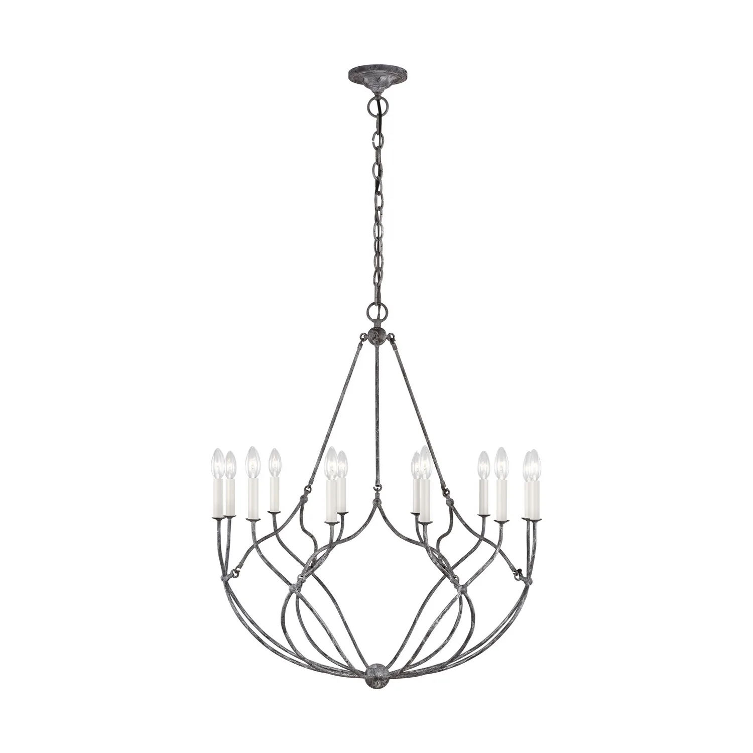 Richmond 12-Light Chandelier in Weathered Galvanized