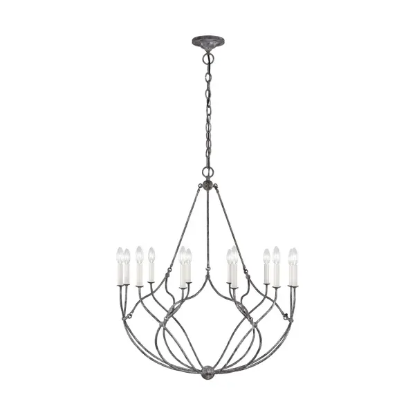 Richmond 12-Light Chandelier in Weathered Galvanized