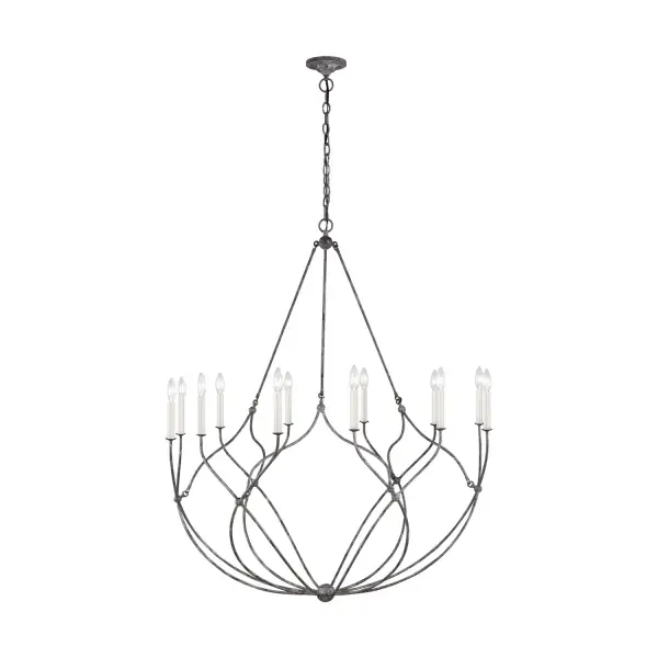Richmond 12-Light Chandelier in Weathered Galvanized