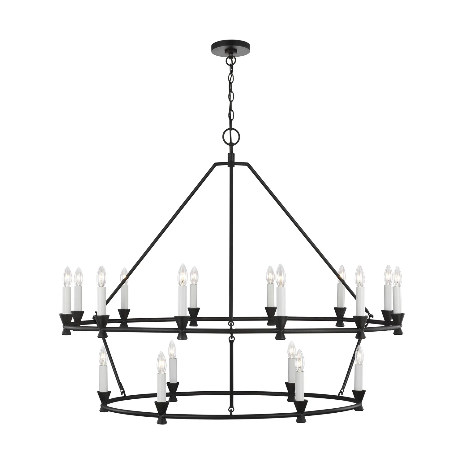 Keystone 18-Light Chandelier in Aged Iron