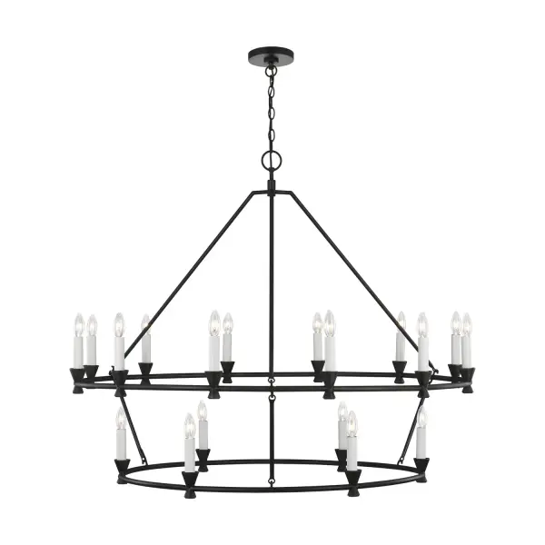 Keystone 18-Light Chandelier in Aged Iron