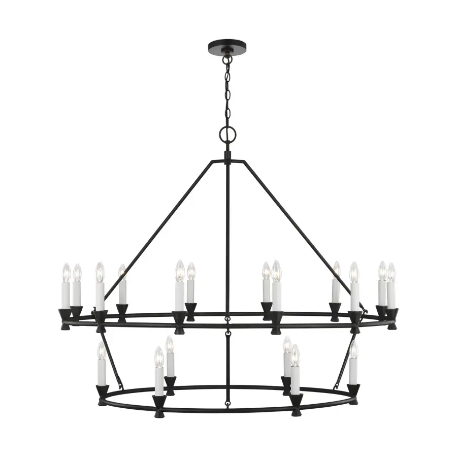 Keystone 18-Light Chandelier in Aged Iron