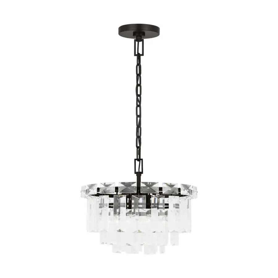 Arden Four Light Chandelier in Aged Iron