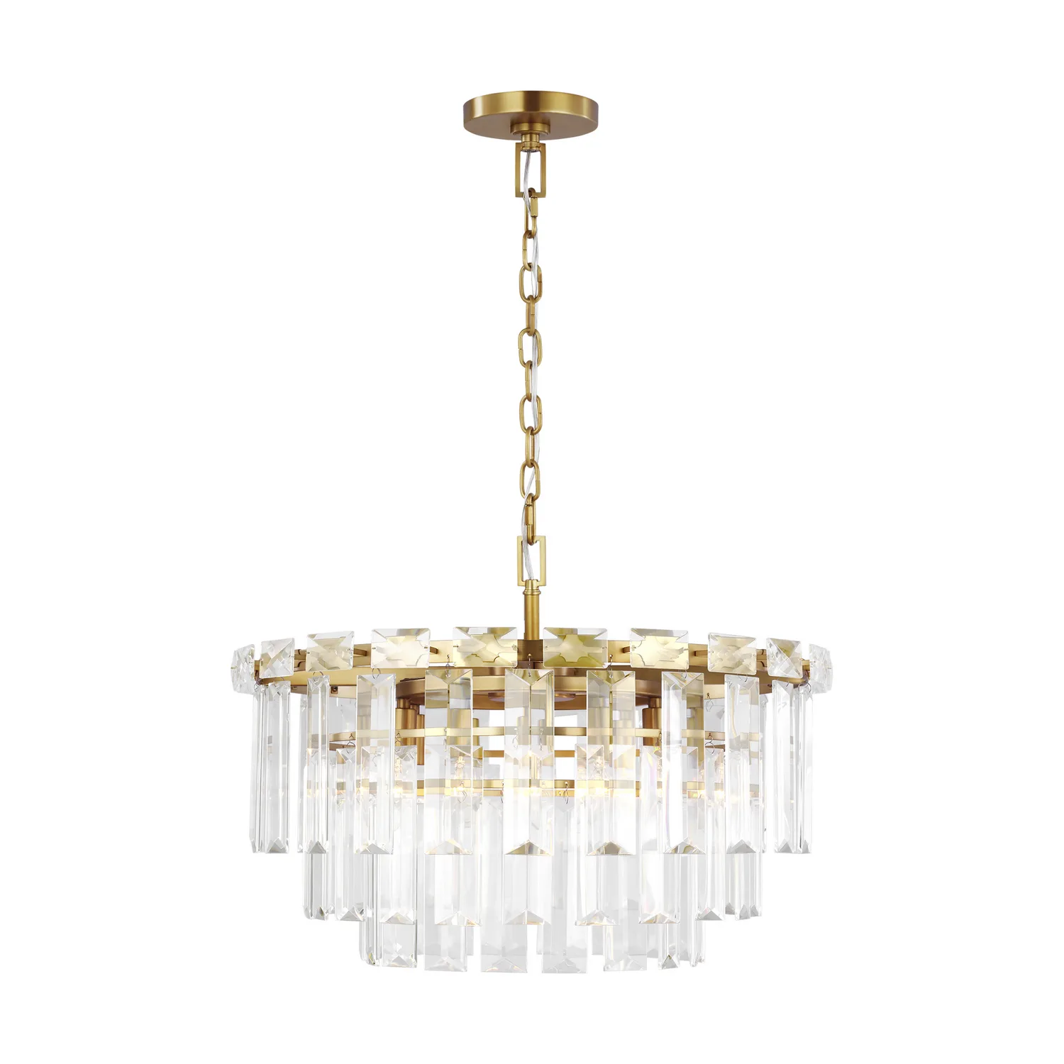 Arden 10-Light Chandelier in Burnished Brass