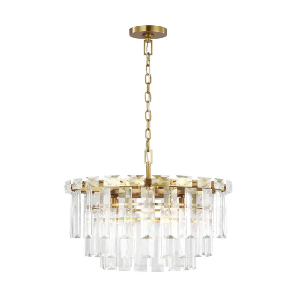 Arden 10-Light Chandelier in Burnished Brass