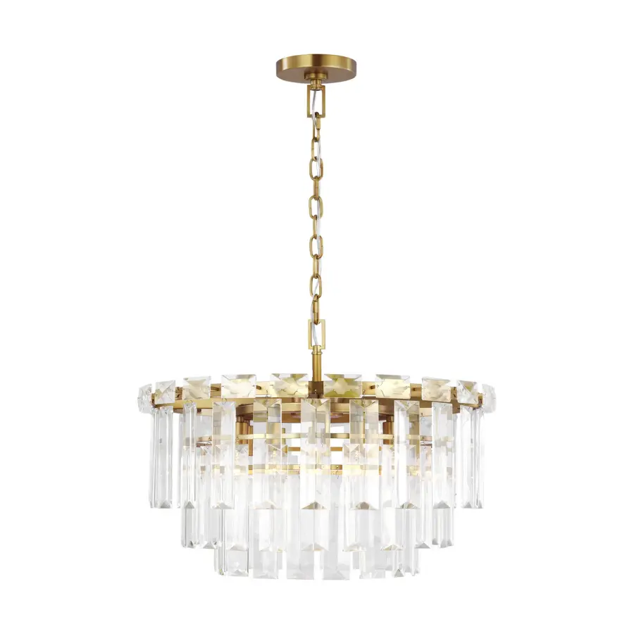 Arden 10-Light Chandelier in Burnished Brass