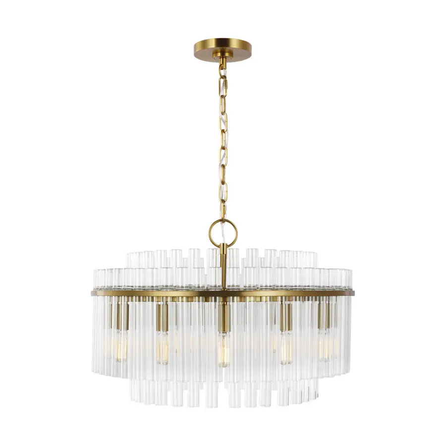 Beckett 12-Light Chandelier in Burnished Brass