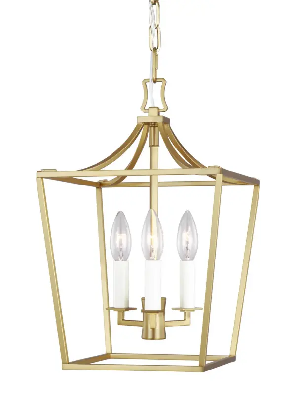 The Southold Mini Lantern by Chapman & Myers combines clean geometric lines with a delicate frame, creating an elegant yet modern aesthetic. Its compact 10-inch width makes it perfect for smaller spaces while the burnished brass finish adds warmth and sophistication.