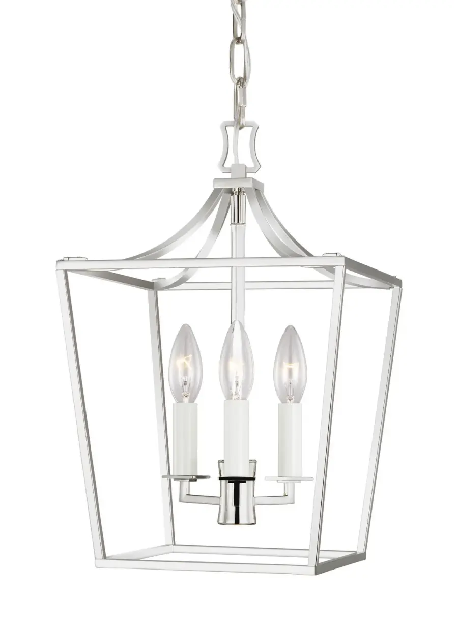 Southold Three Light Mini Lantern in Polished Nickel