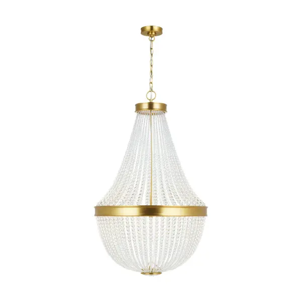 Summerhill 12-Light Chandelier in Burnished Brass