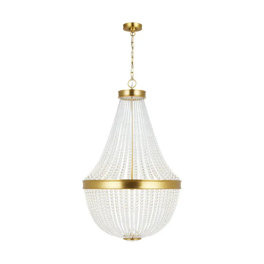 Summerhill 12-Light Chandelier in Burnished Brass