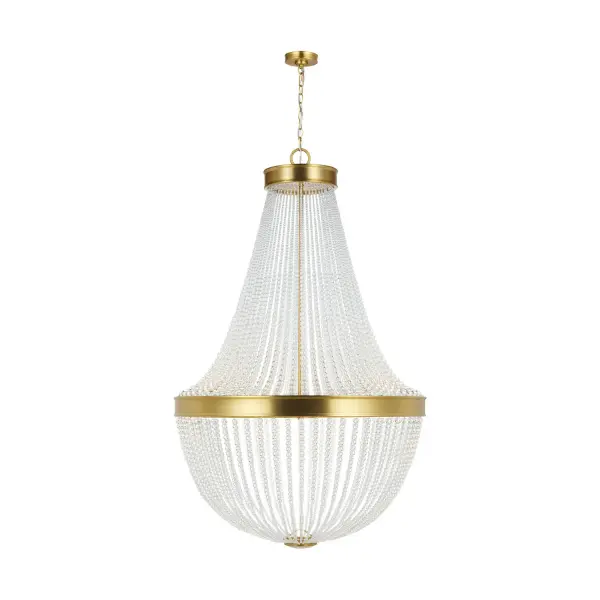 Summerhill 12-Light Chandelier in Burnished Brass