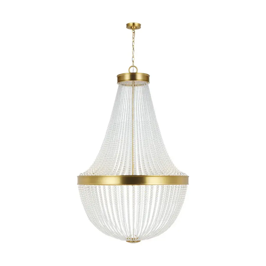 Summerhill 12-Light Chandelier in Burnished Brass