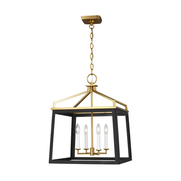 Carlow Four Light Lantern in Midnight Black