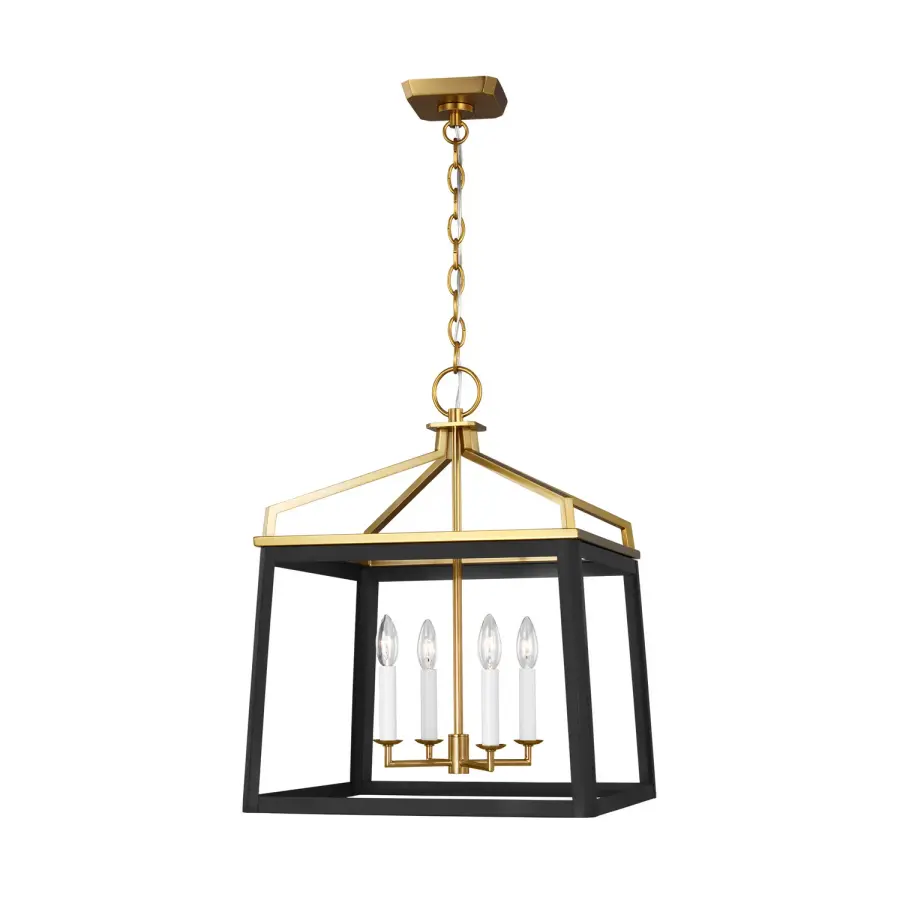 Carlow Four Light Lantern in Midnight Black