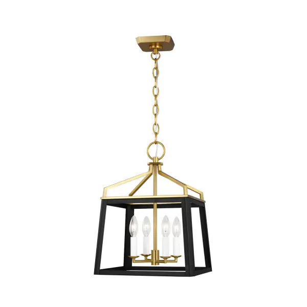 Carlow Four Light Lantern in Midnight Black
