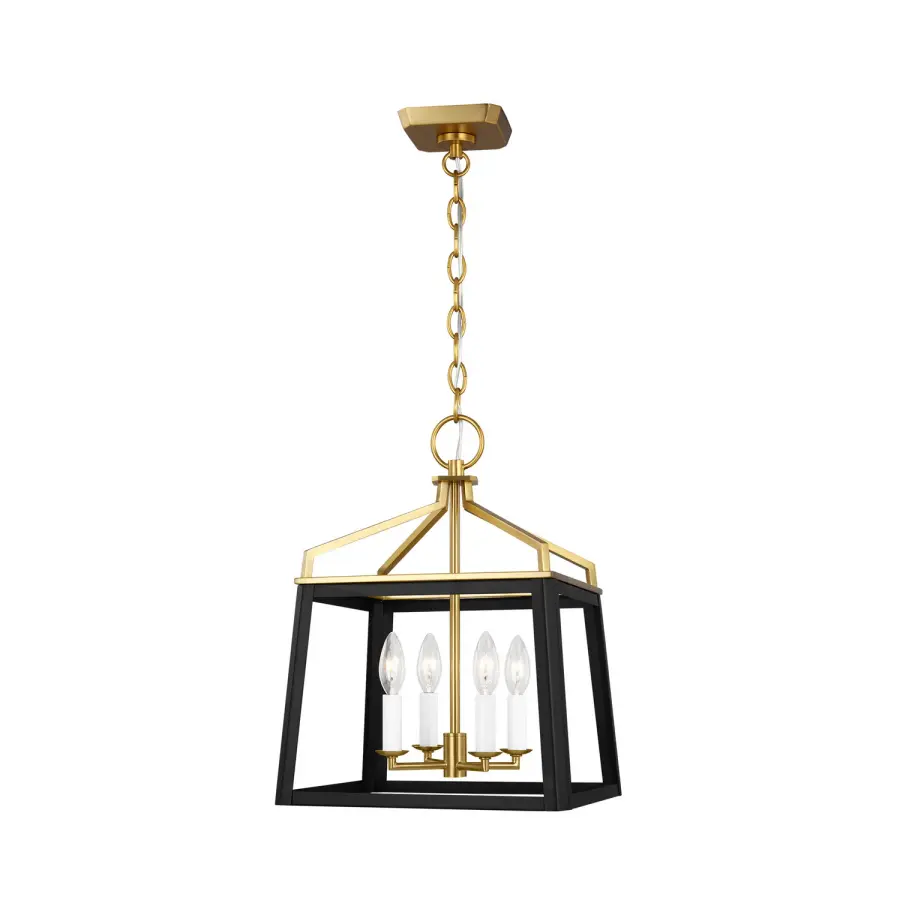 Carlow Four Light Lantern in Midnight Black