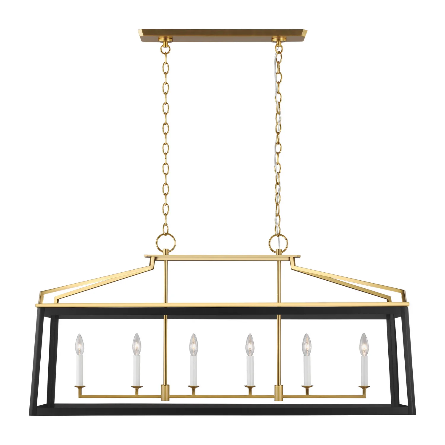 Carlow Six Light Linear Lantern in Midnight Black