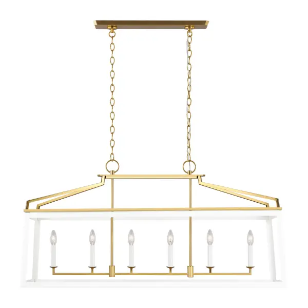 Carlow Six Light Linear Lantern in Matte White