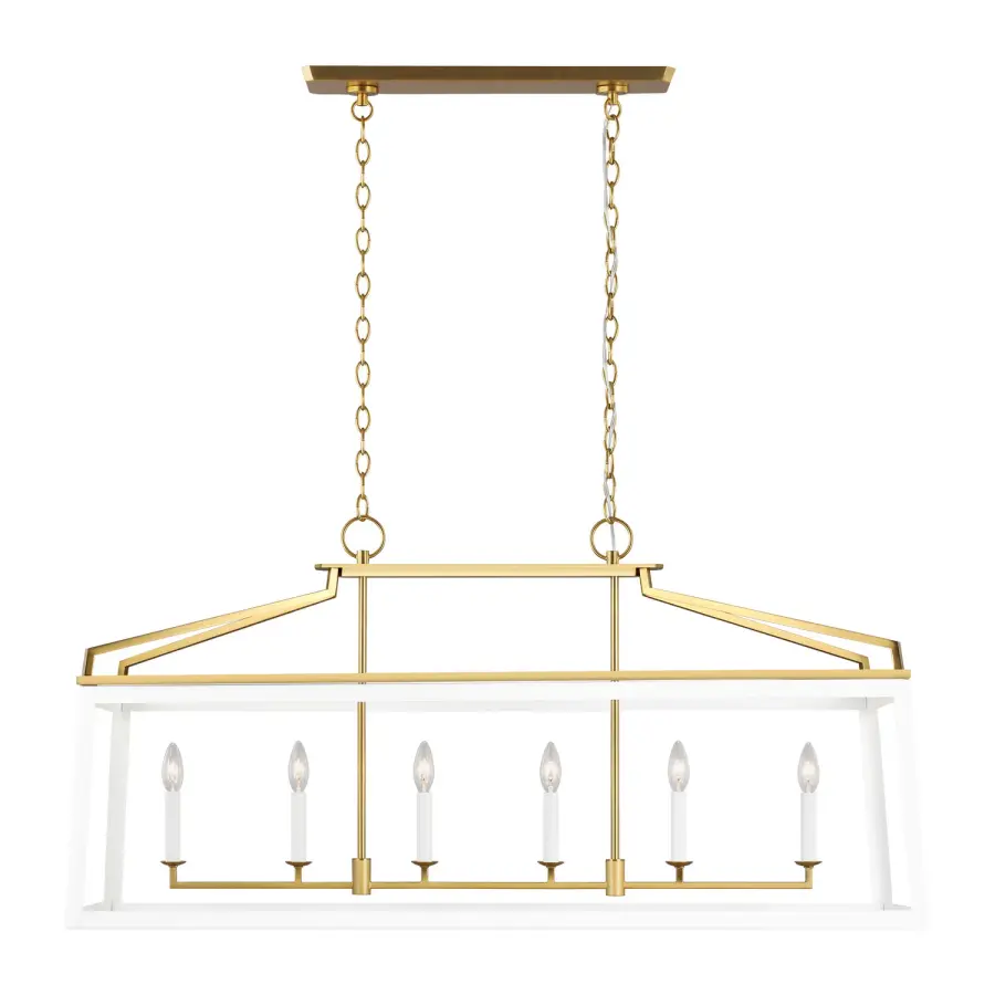 Carlow Six Light Linear Lantern in Matte White