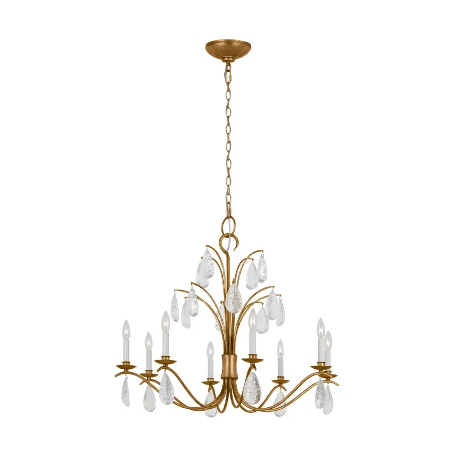 Shannon Eight Light Chandelier in Antique Gild
