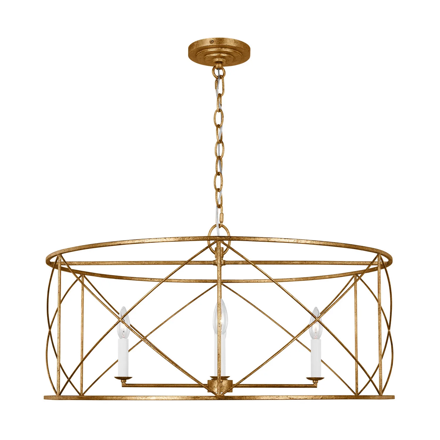 Beatrix Four Light Chandelier in Antique Gild