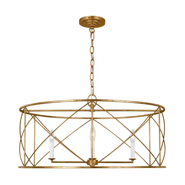Beatrix Four Light Chandelier in Antique Gild