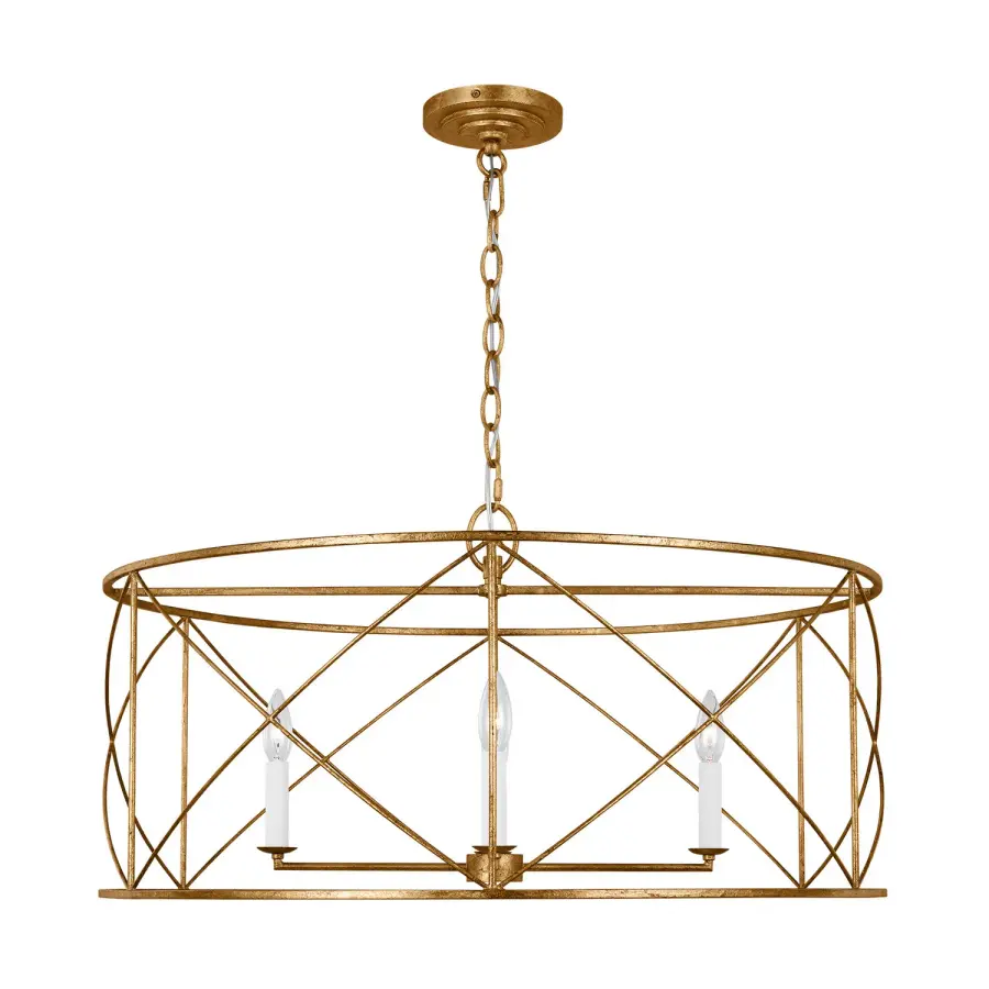Beatrix Four Light Chandelier in Antique Gild