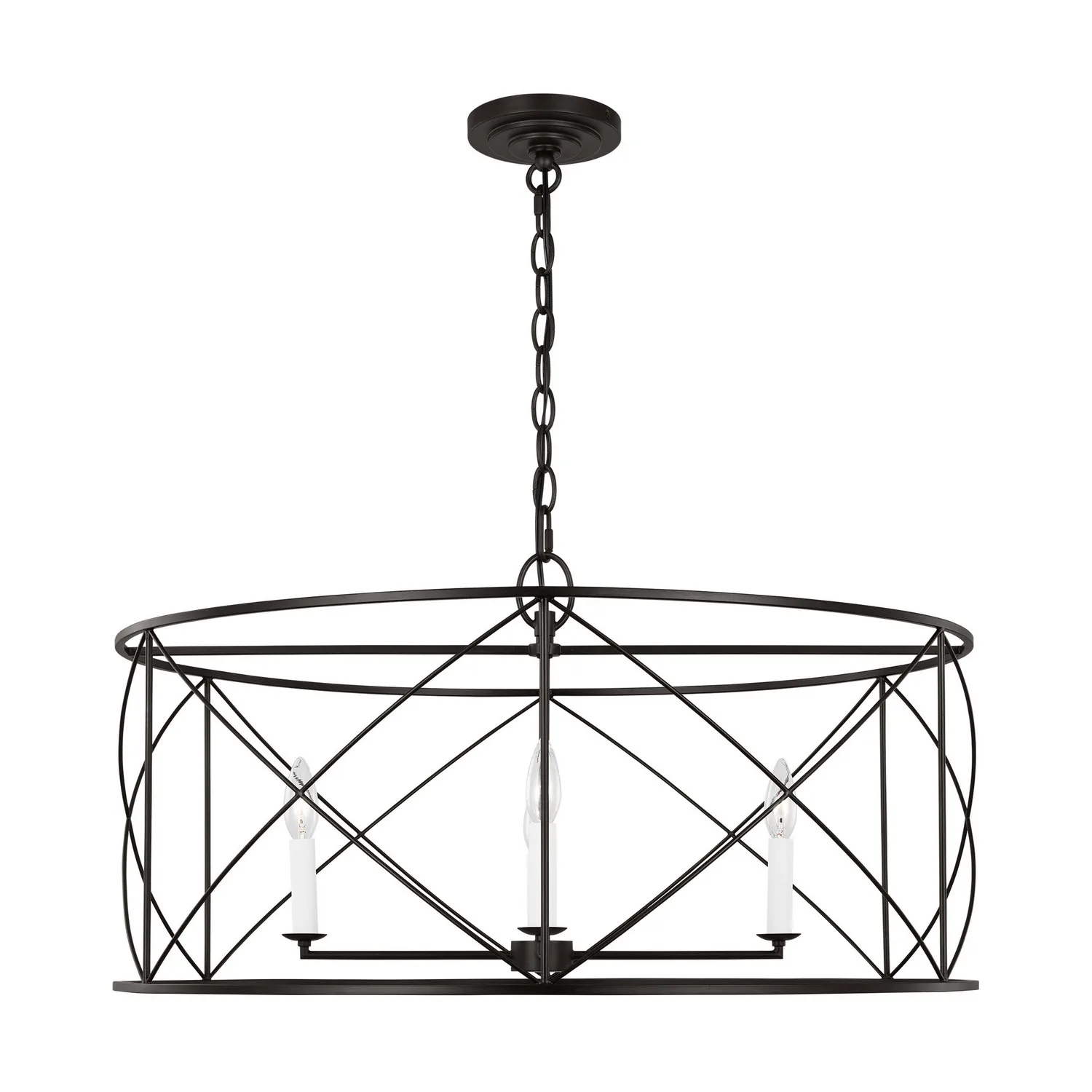 Beatrix Four Light Chandelier in Aged Iron