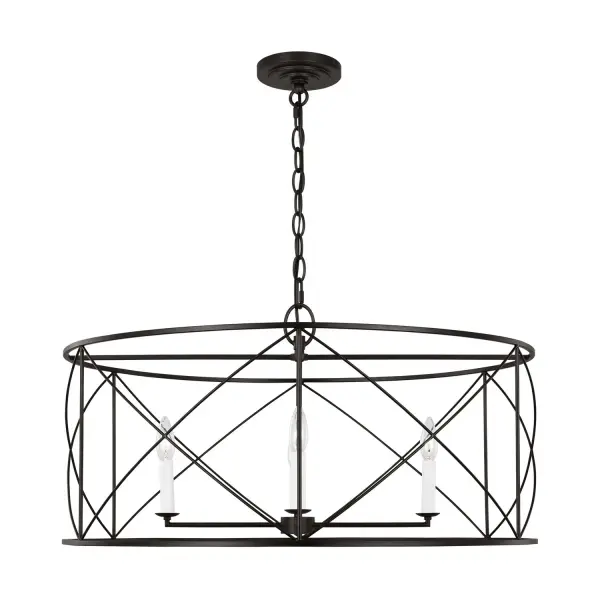 Beatrix Four Light Chandelier in Aged Iron
