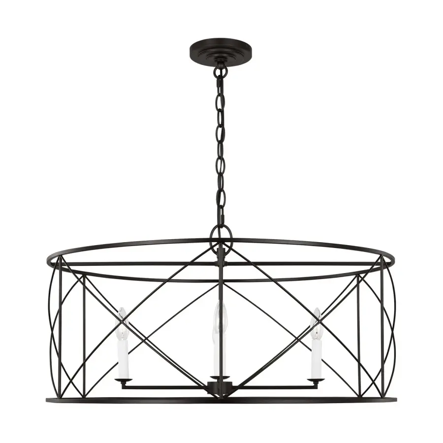 Beatrix Four Light Chandelier in Aged Iron