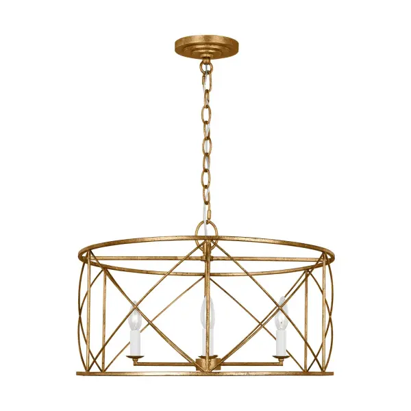 Beatrix Four Light Chandelier in Antique Gild