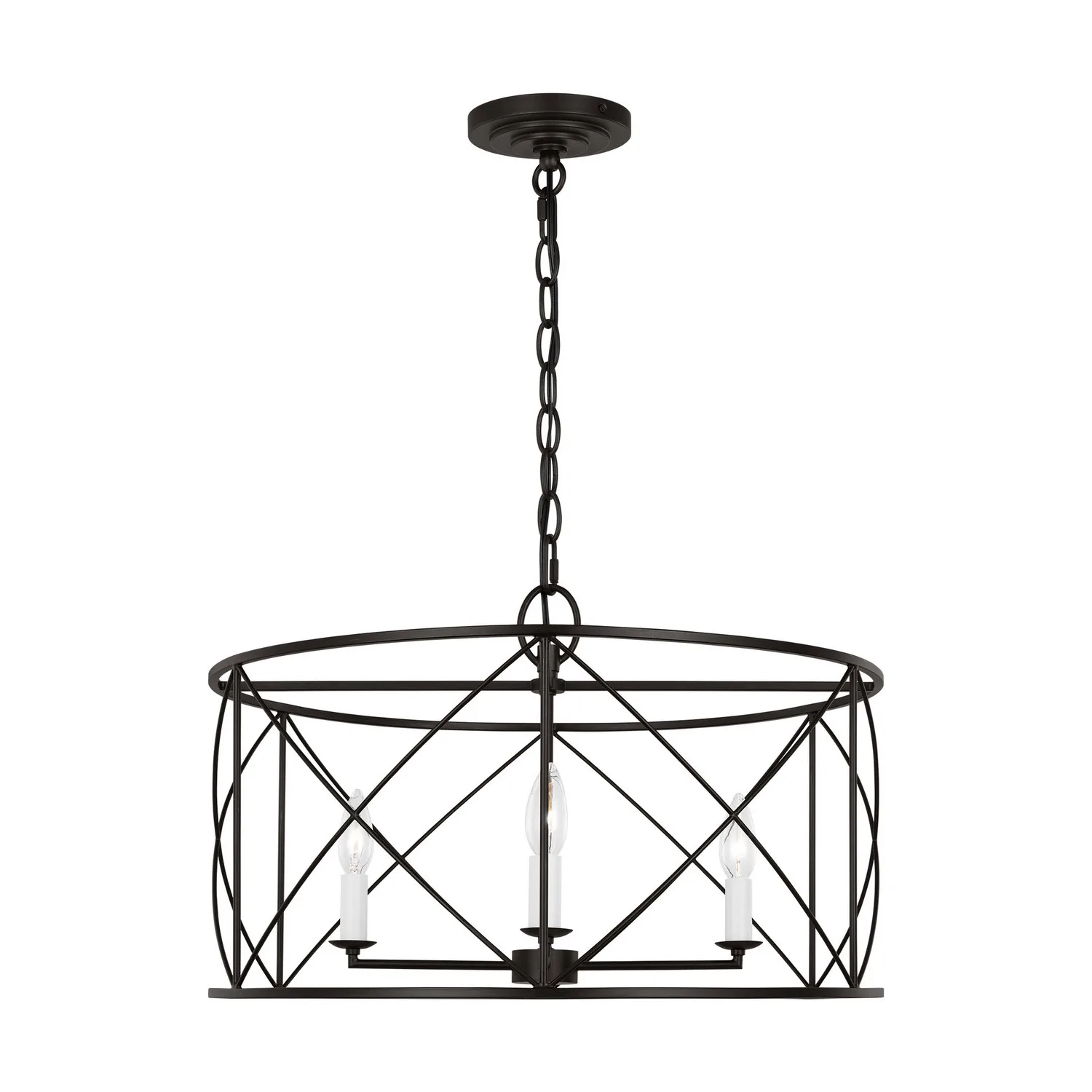 Beatrix Four Light Chandelier in Aged Iron