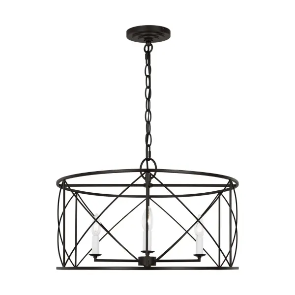Beatrix Four Light Chandelier in Aged Iron