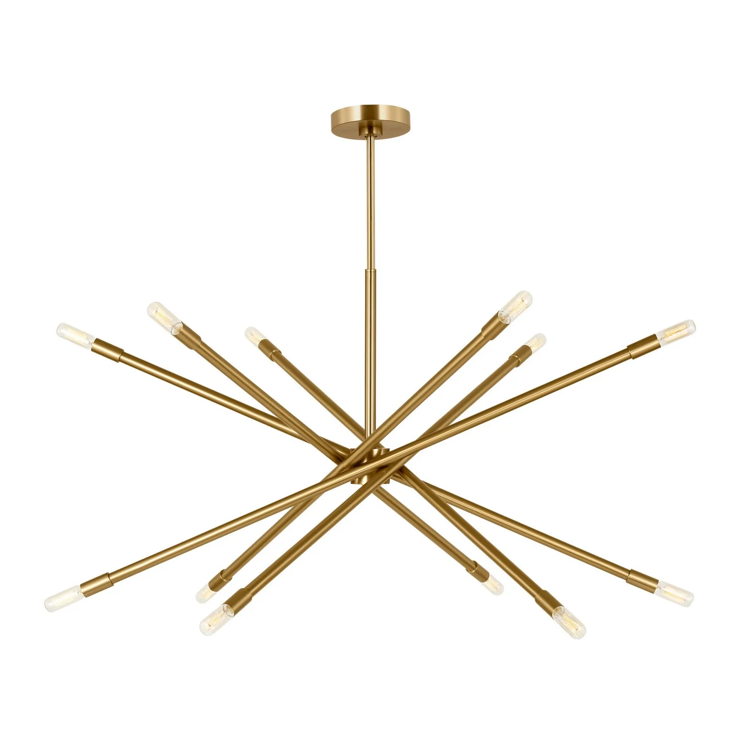 Eastyn 12 Light Chandelier in Burnished Brass